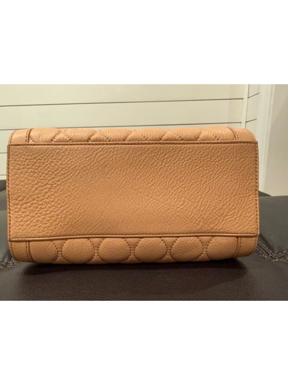 Vera Bradley Mini Stella Quilted Satchel Tan Brown Handbag - Picture 5 of 13